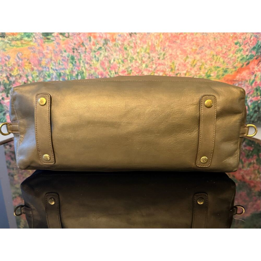 GUC Coach F15447 Ashley Satchel in Olive/Bronze Leather - Picture 4 of 13